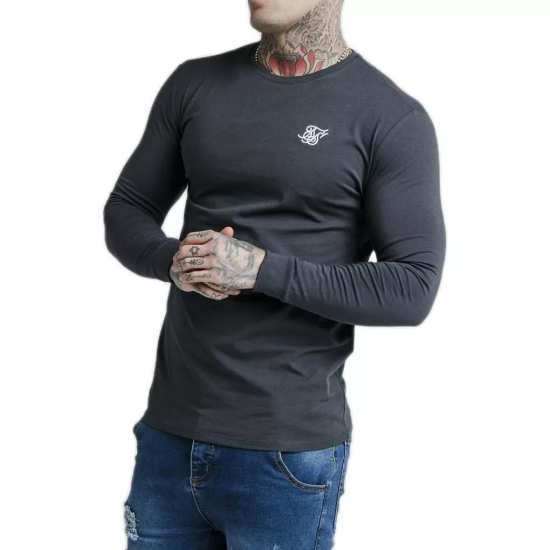 Siksilk Straighhem Gym Langarm-t-shirt L Navy günstig online kaufen