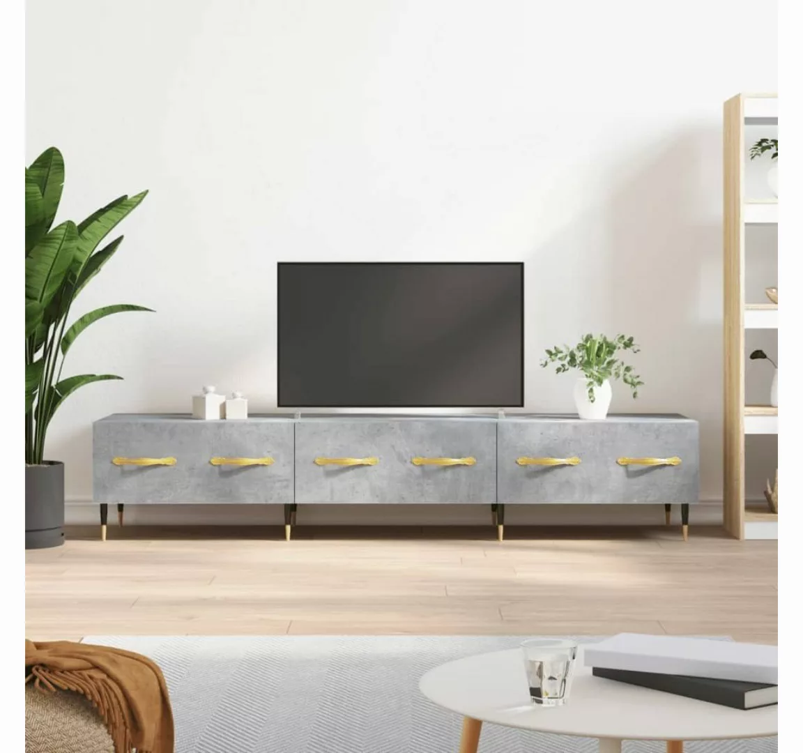 furnicato TV-Schrank Betongrau 150x36x30 cm Holzwerkstoff günstig online kaufen