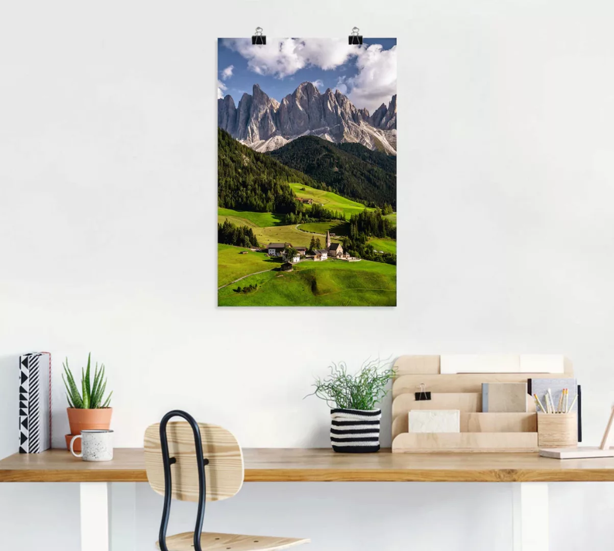 Artland Poster »Sommer in Südtirol in den Dolomiten«, Berge & Alpenbilder, günstig online kaufen