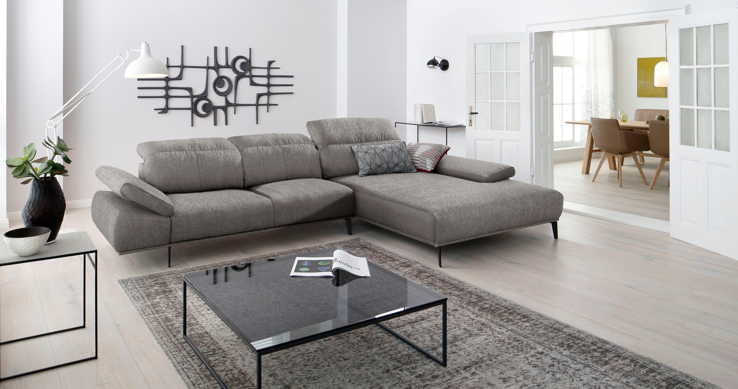 W.SCHILLIG Ecksofa "levi, Designsofa, elegant und zeitlos, bequem, L-Form", günstig online kaufen