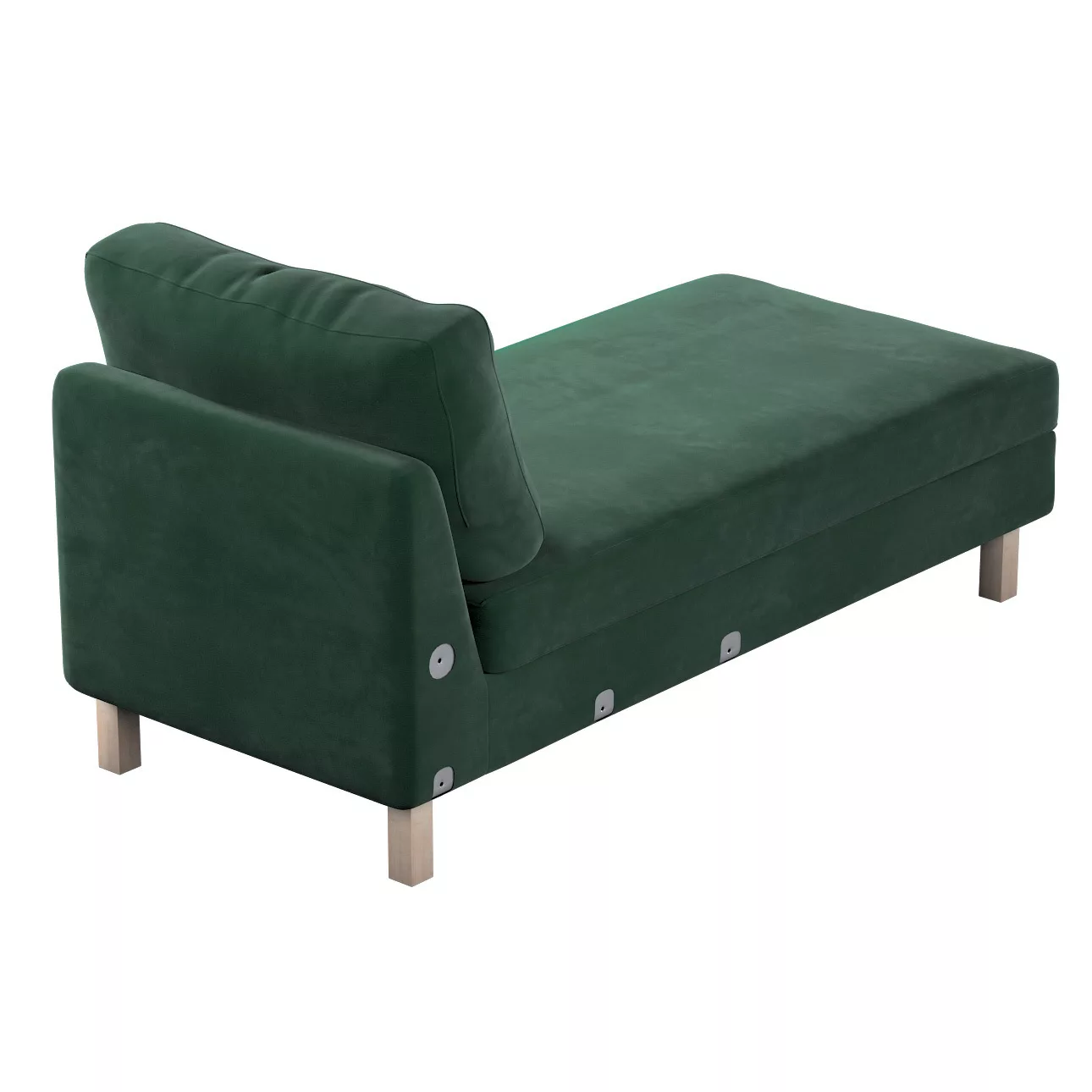 Bezug für Karlstad Recamiere Zustellsofa, kurz, dunkelgrün, Bezug für Karls günstig online kaufen