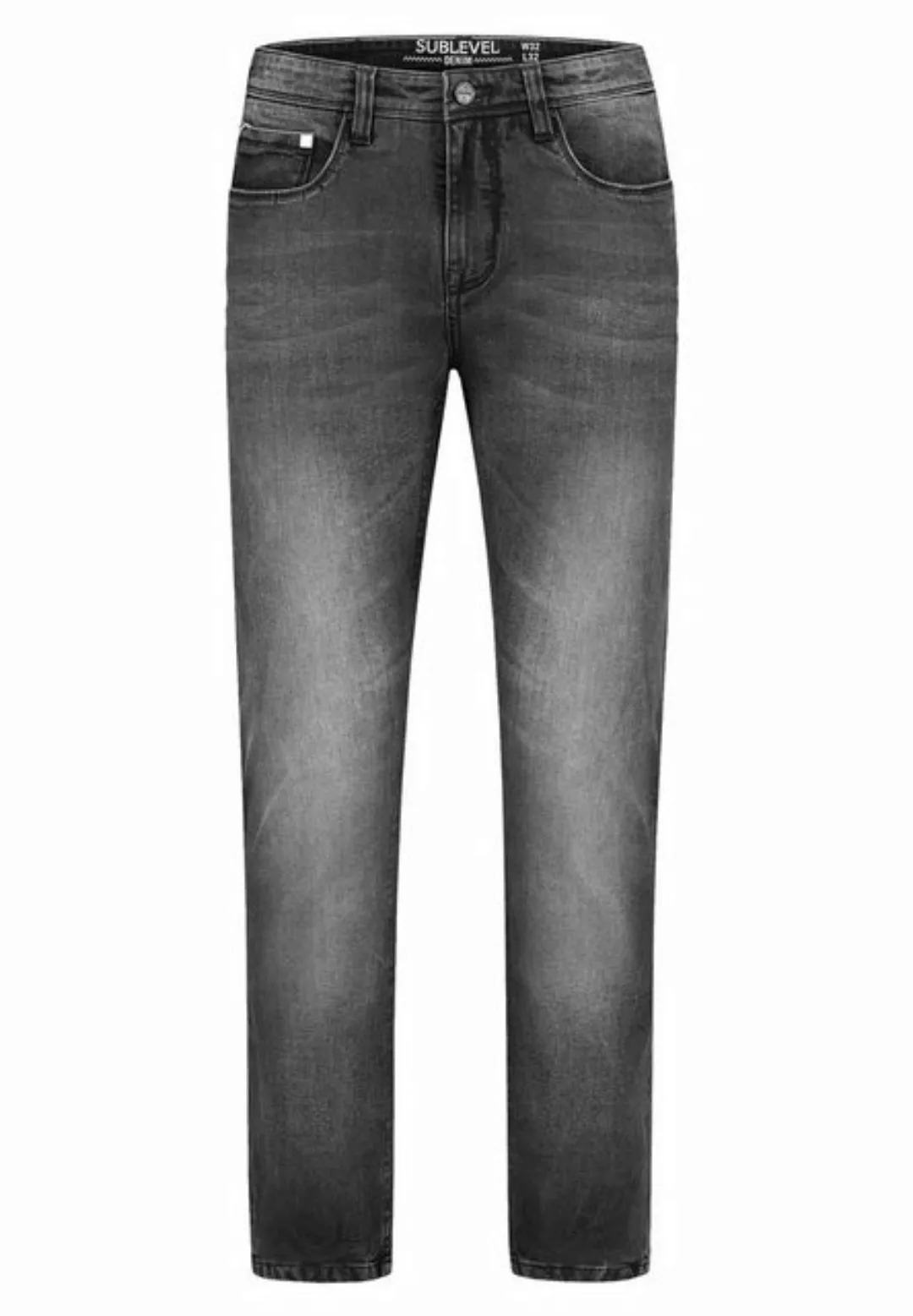 SUBLEVEL Slim-fit-Jeans Herren Jeans Slim Straight Fit Stretch Hose Flexibl günstig online kaufen