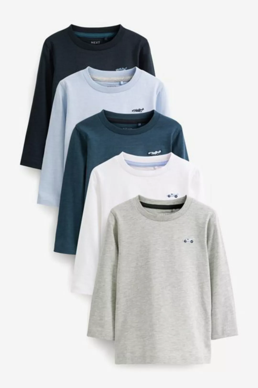 Next Langarmshirt Langärmelige T-Shirts im 5er-Pack (5-tlg) günstig online kaufen