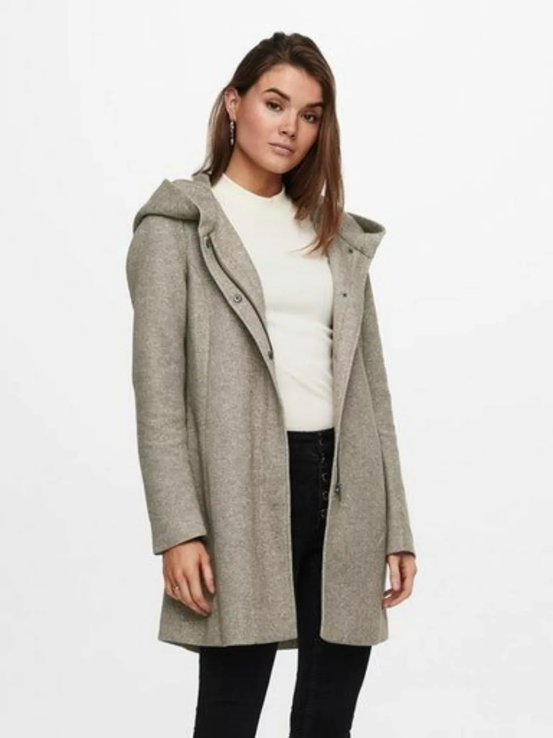 ONLY Langjacke "ONLSEDONA LIGHT COAT OTW NOOS", mit Kapuze, in melierter Op günstig online kaufen