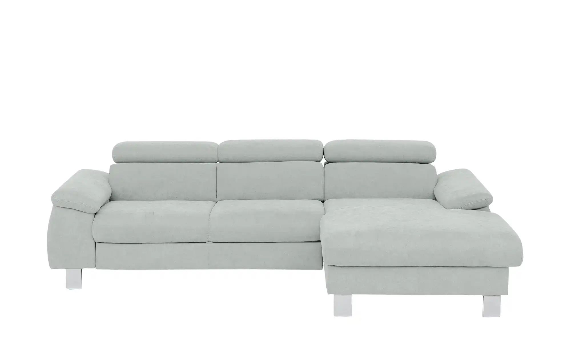 uno Ecksofa aus Velours Micky ¦ grau ¦ Maße (cm): B: 244 H: 72 T: 166 Polst günstig online kaufen