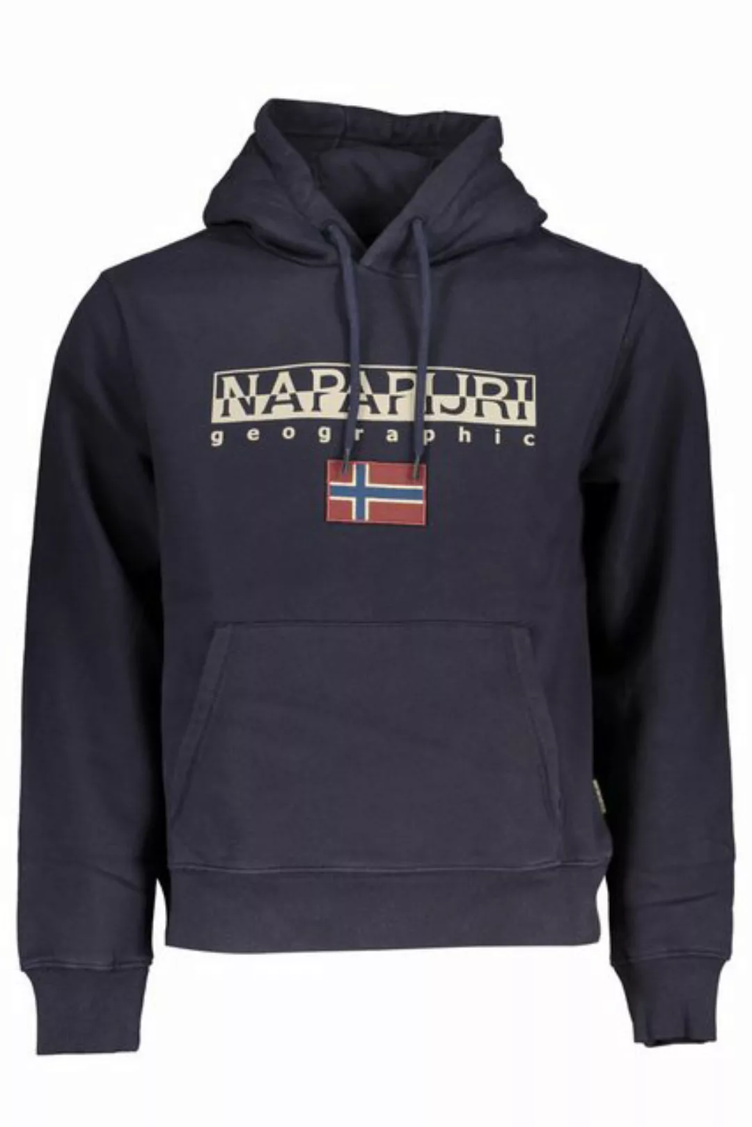 Napapijri Sweatshirt Blauer Herren-Kapuzenpullover: Regular Fit mit Logo günstig online kaufen