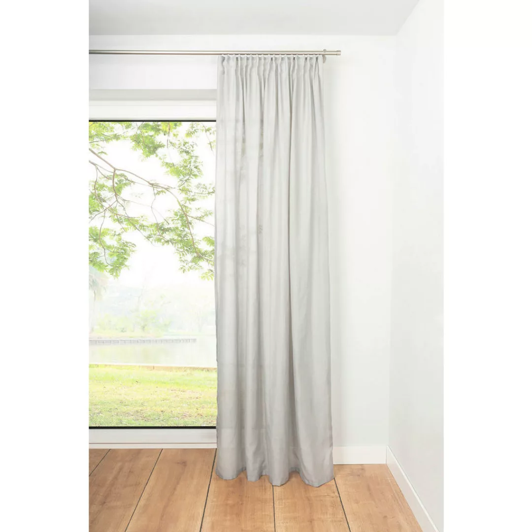 Kombivorhang 2er Pack Breeze grau B/L: ca. 135x300 cm günstig online kaufen