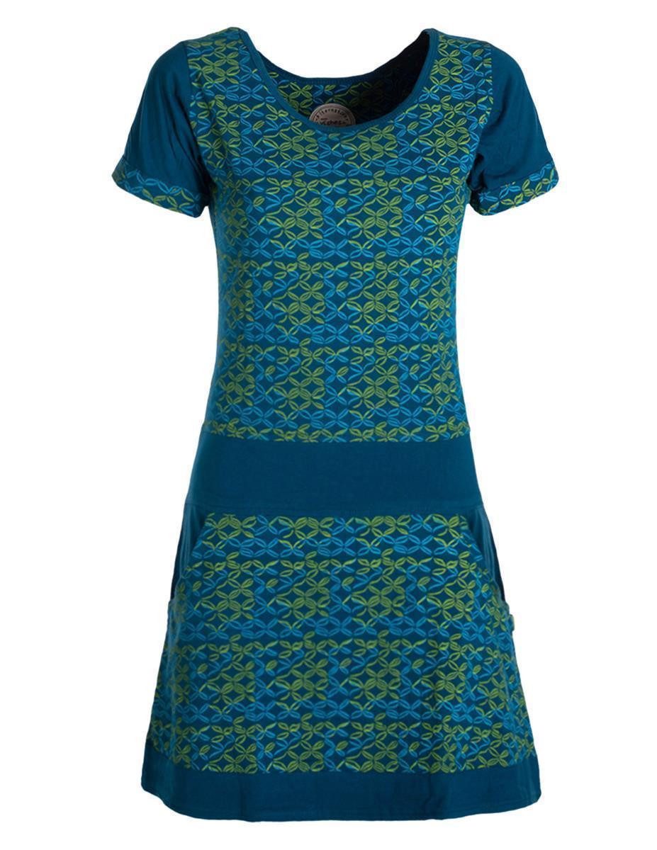 Vishes Tunikakleid Damen Longshirt-Kleid kurzarm Mini-Kleid günstig online kaufen