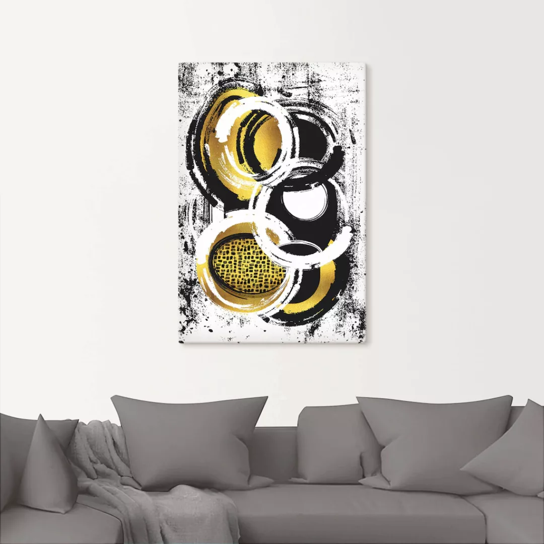 Artland Wandbild »Abstrakte Malerei Nr. 2 gold«, Muster, (1 St.), als Leinw günstig online kaufen