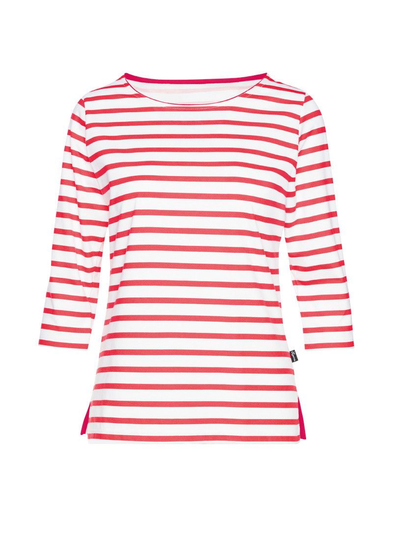 Trigema Longsleeve "TRIGEMA Dreiviertelarm Shirt mit Ringelmuster", (1 tlg. günstig online kaufen