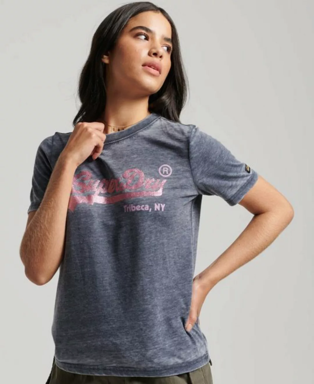 Superdry Rundhalsshirt EMBELLISHED VL T SHIRT günstig online kaufen