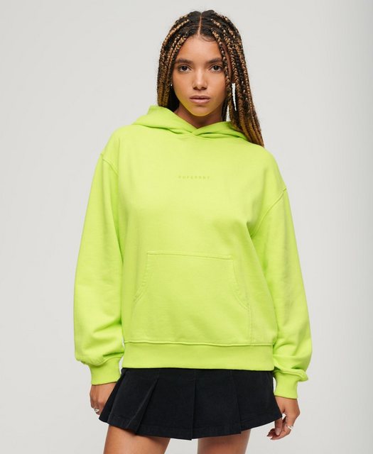 Superdry Hoodie MICRO LOGO EMB LOOSE HOOD Sunny Lime Green günstig online kaufen