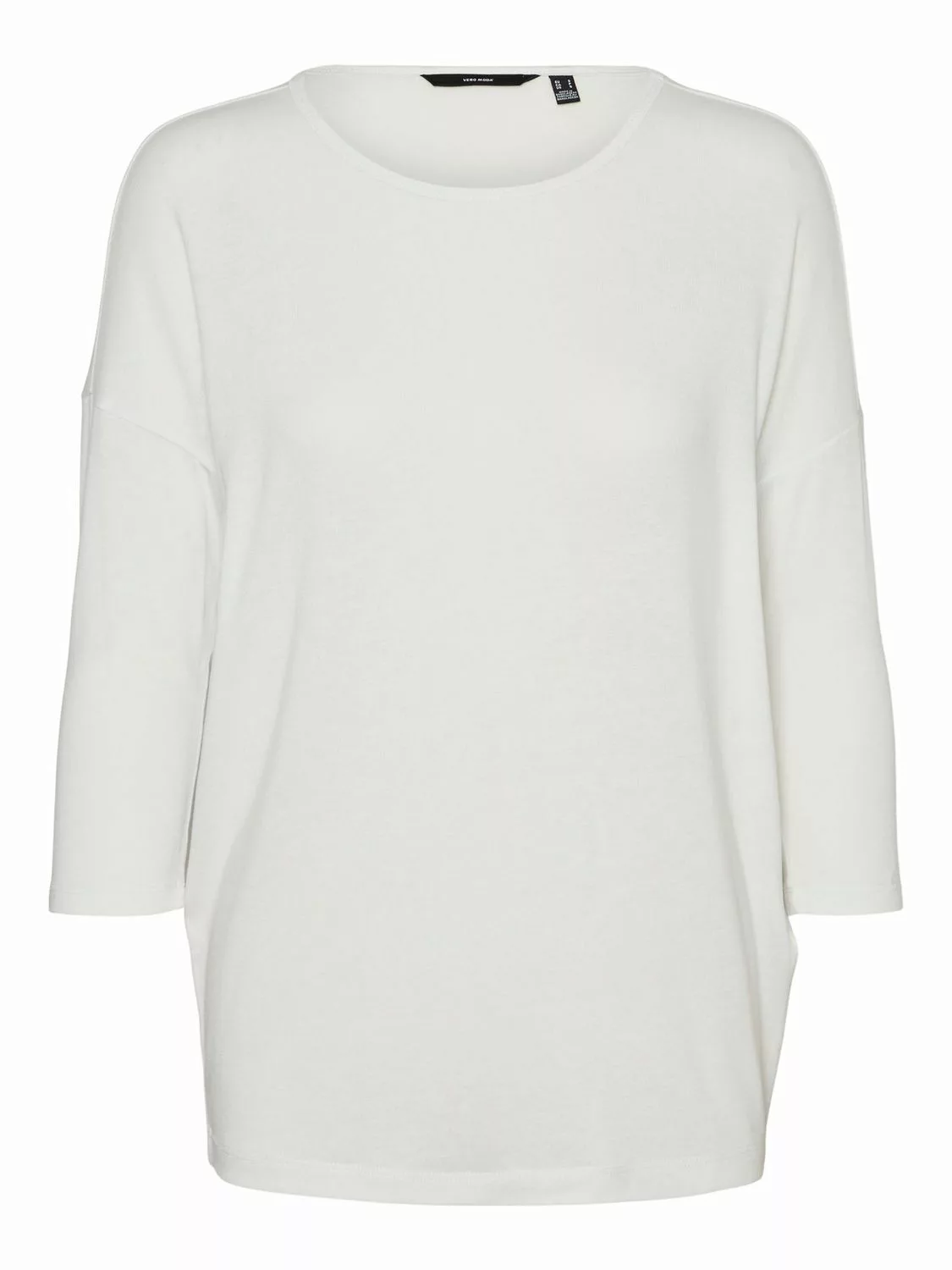 Vero Moda T-Shirt Einfarbiges 3/4 Arm Shirt Rundhals Langarm Top Oberteil V günstig online kaufen