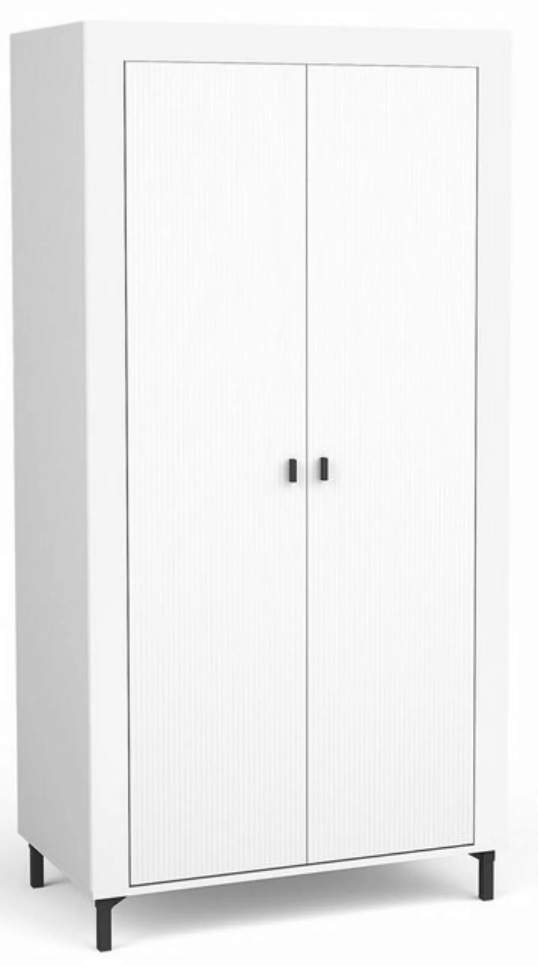 Compleo Kleiderschrank mit 2 Türen TRENDS, Modern Wohnzimmer gerifflete Fro günstig online kaufen