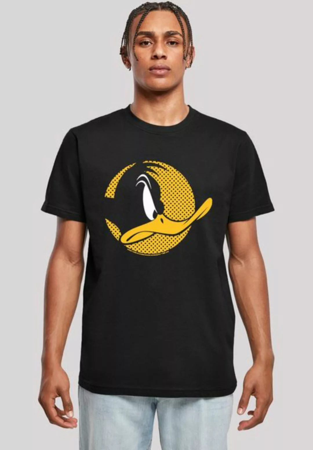 F4NT4STIC T-Shirt Looney Tunes Daffy Duck Dotted Cartoon Logo Herren,Premiu günstig online kaufen