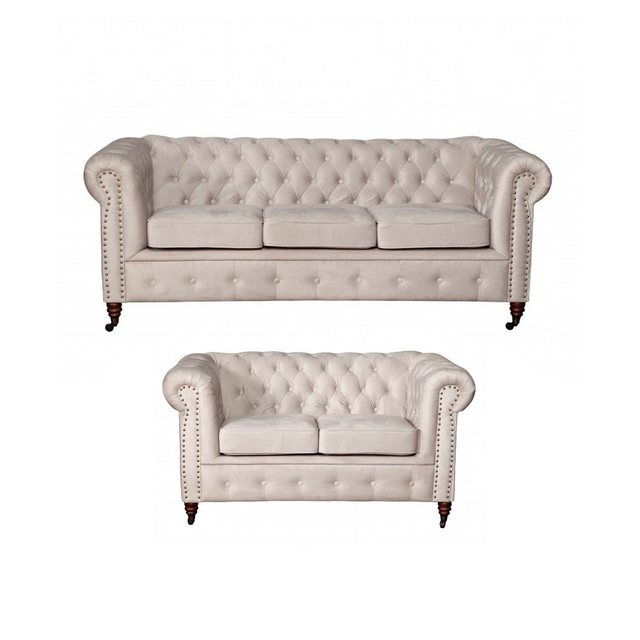 Xlmoebel Sofa Sofa-Garnitur Chesterfield 3+2 Oxford - Neue Polster-Sofa-Set günstig online kaufen