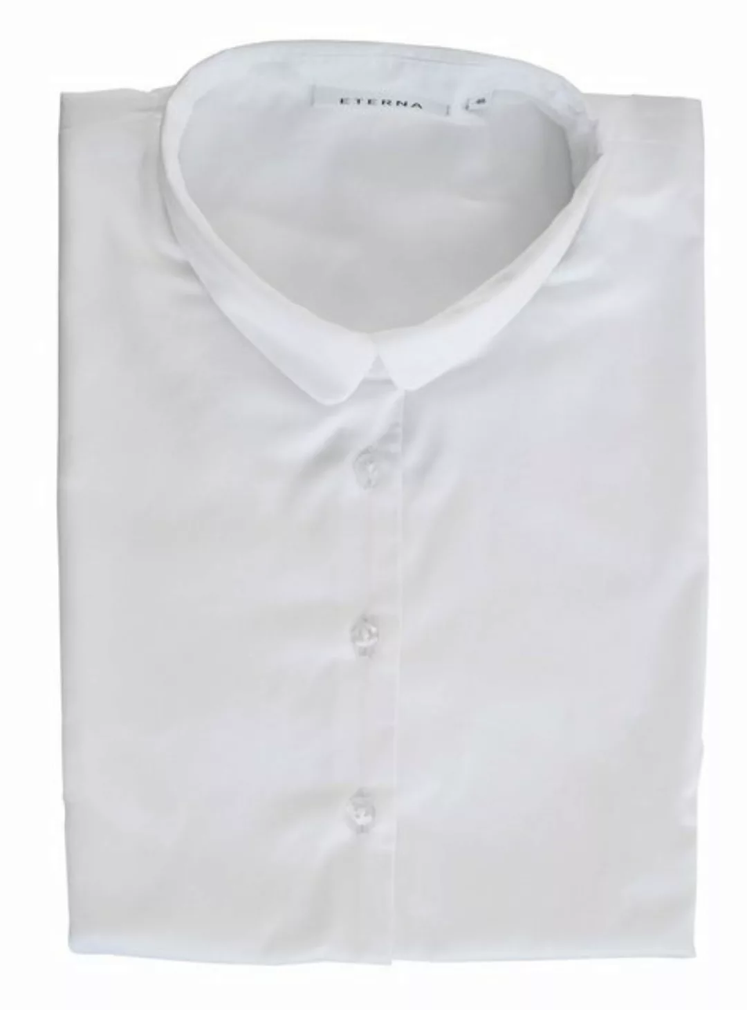 Eterna Klassische Bluse ETERNA EINSTECKKRAGEN BLUSE runder Kragen weiß 5585 günstig online kaufen