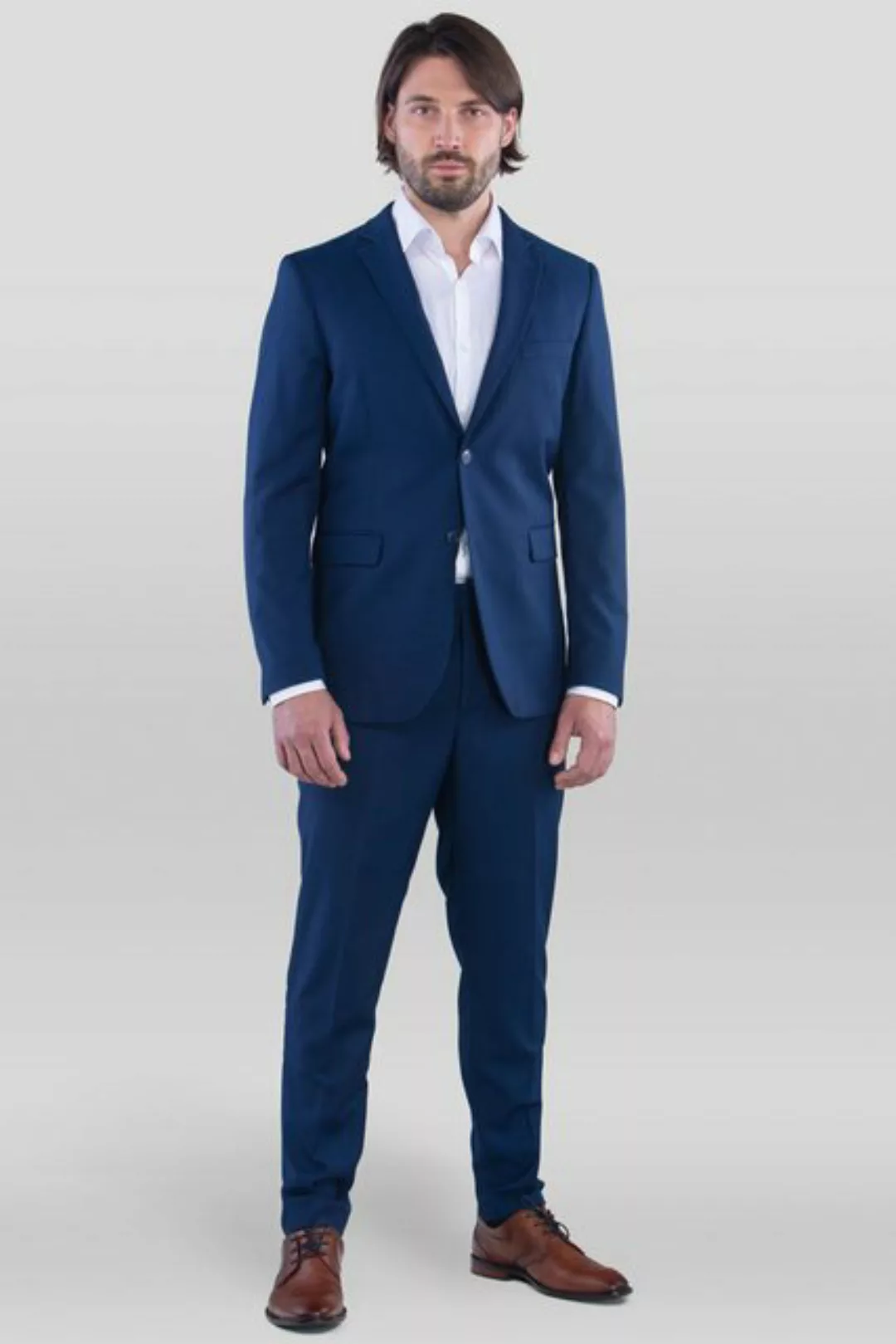 SANDER STELLAN Anzug Herren Business Anzug Slim Fit in Blau (Anzug Set, 2-t günstig online kaufen