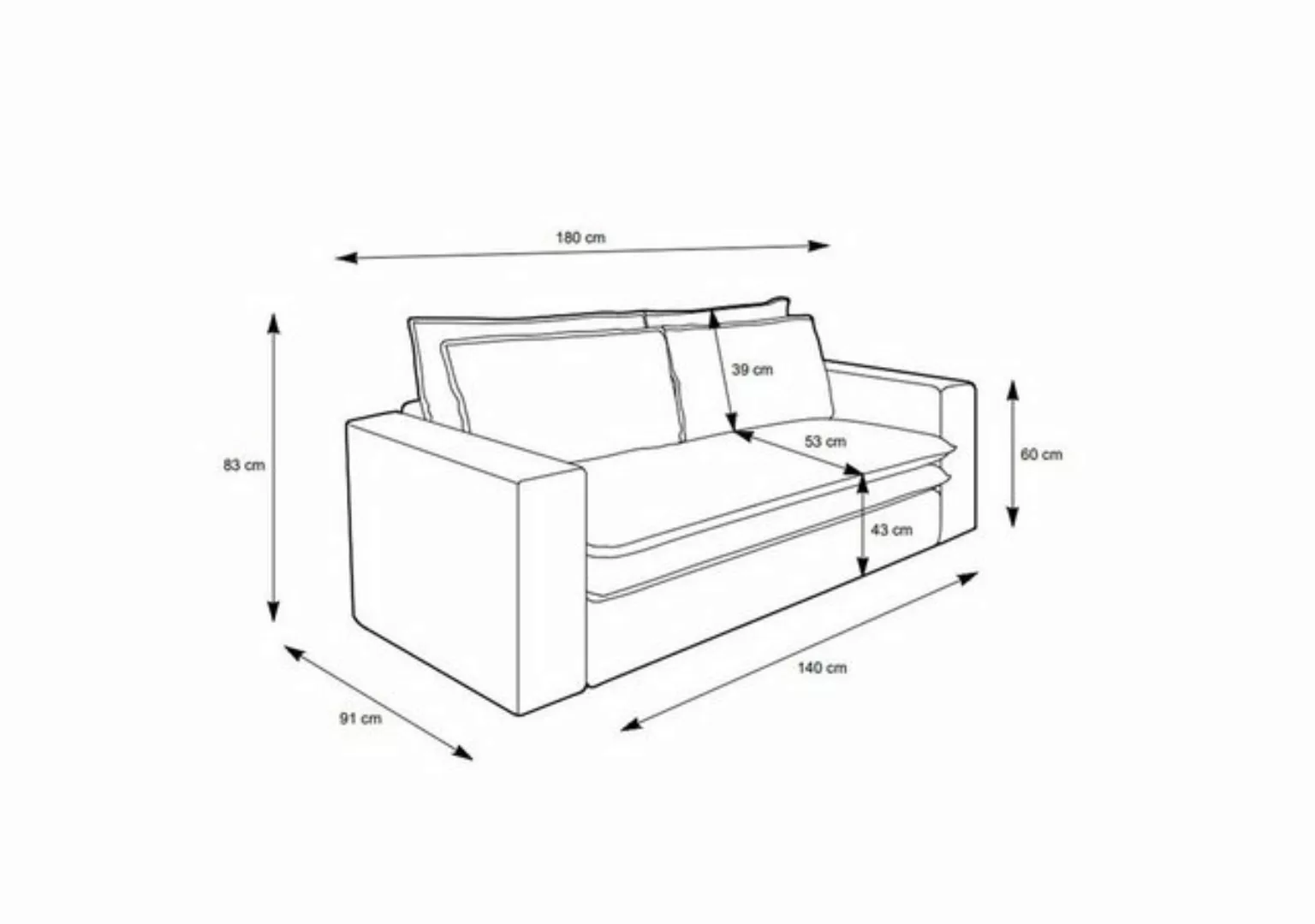 Design-Wohngalerie Sofa Couch 2 Sitzer + Hocker Set Piagge - Cordstoff Hell günstig online kaufen