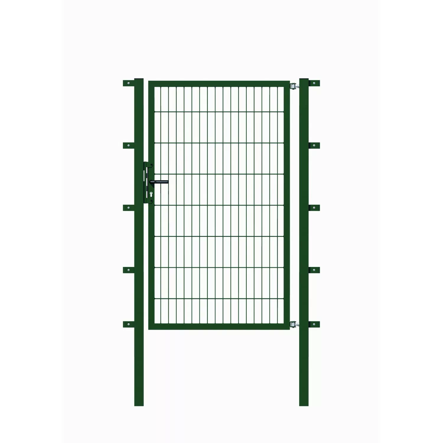 Metallzaun Einzeltor für Doppelstabmatte Grün z. Einbetonieren 120 cm x 100 günstig online kaufen