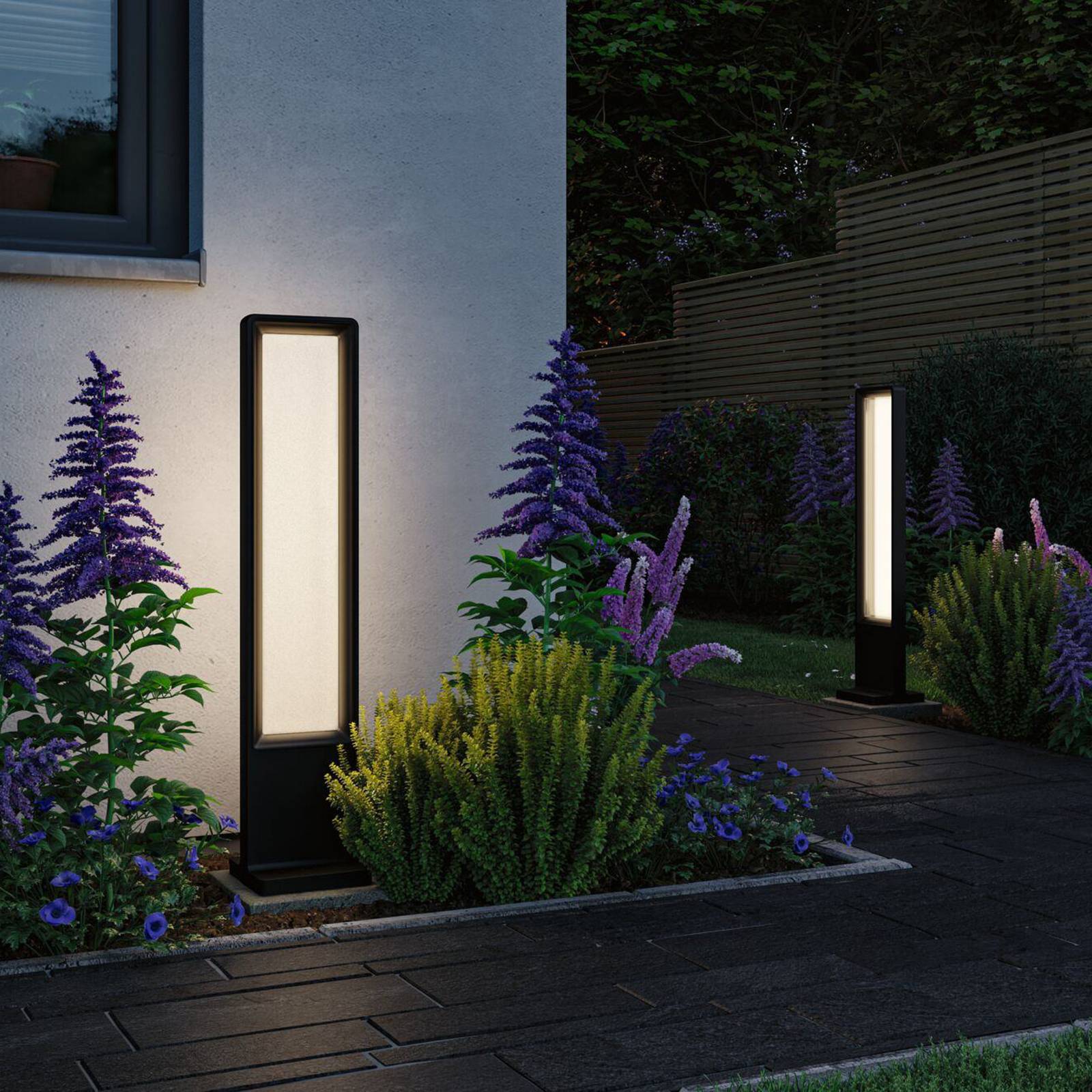Paulmann LED-Wegeleuchte Reana, anthrazit, 83 cm Metall IP44 günstig online kaufen