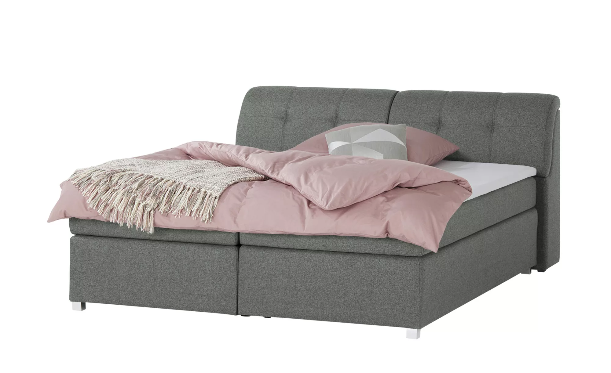 switch Boxspringbett  Lumo - grau - 170 cm - 100 cm - Betten > Boxspringbet günstig online kaufen