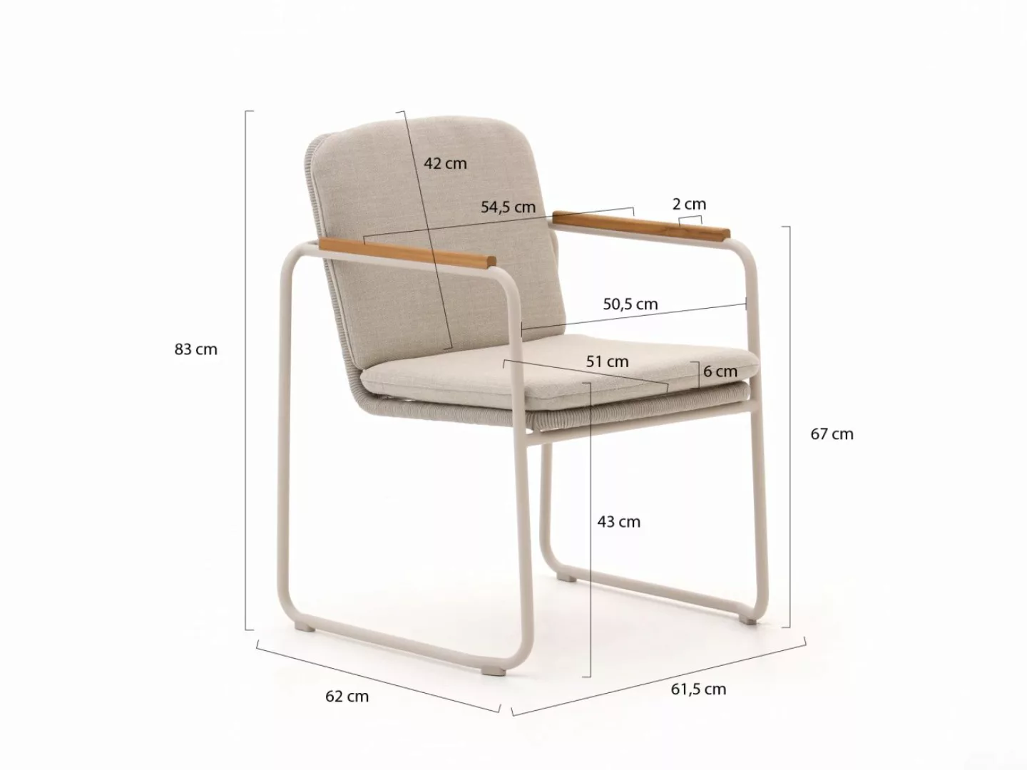 Bellagio Sordio/ROUGH-Y Ellips 200 cm Gartenmöbel-Set 5-Teilig Stapelbar günstig online kaufen