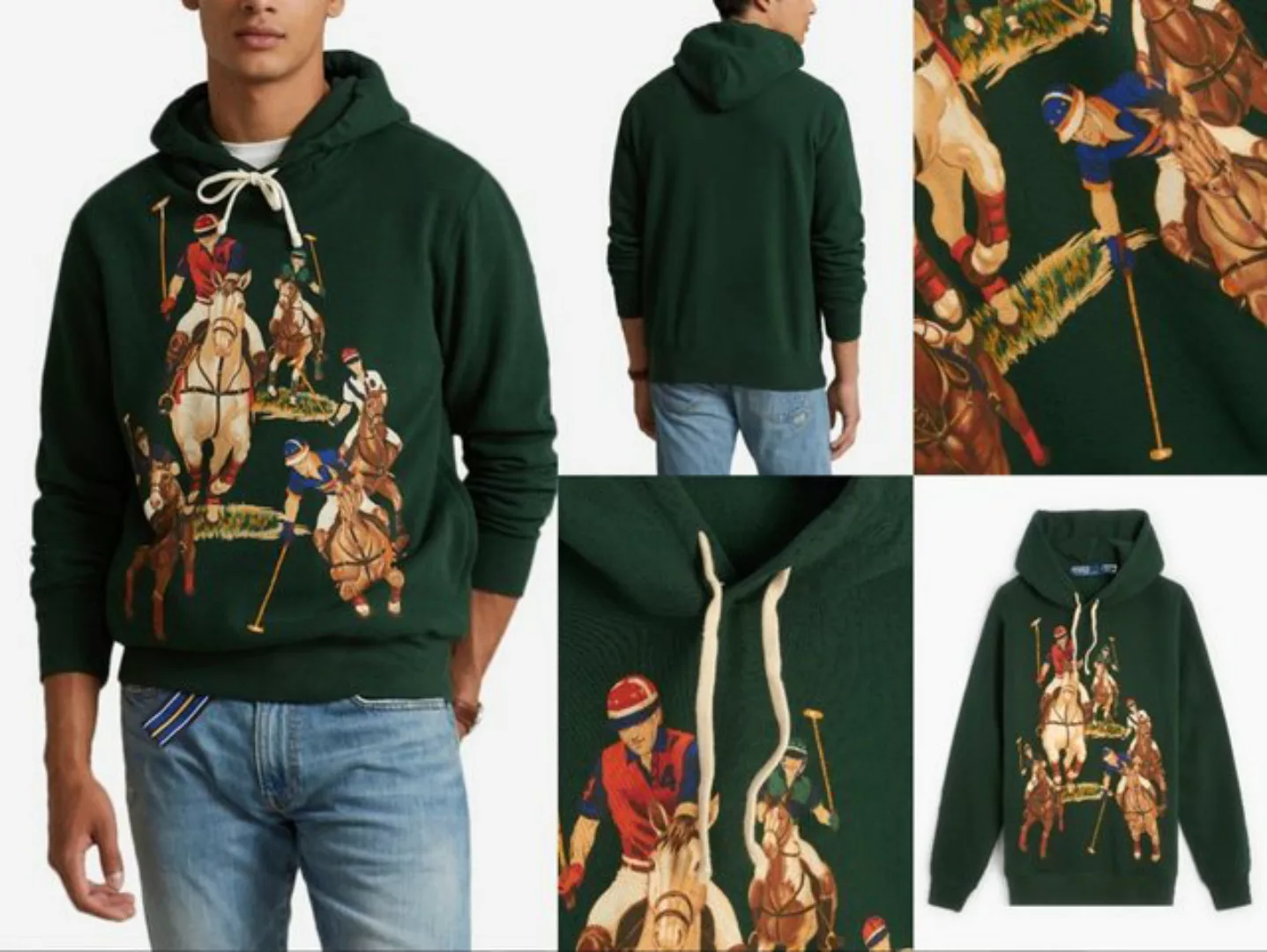 Ralph Lauren Sweatshirt POLO RALPH LAUREN FIVE HORSEMEN Hoodie Sweater Swea günstig online kaufen