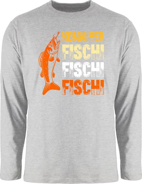 Shirtracer Rundhalsshirt Geschenk für Angler I Komm Fischi Fischi Fischi I günstig online kaufen