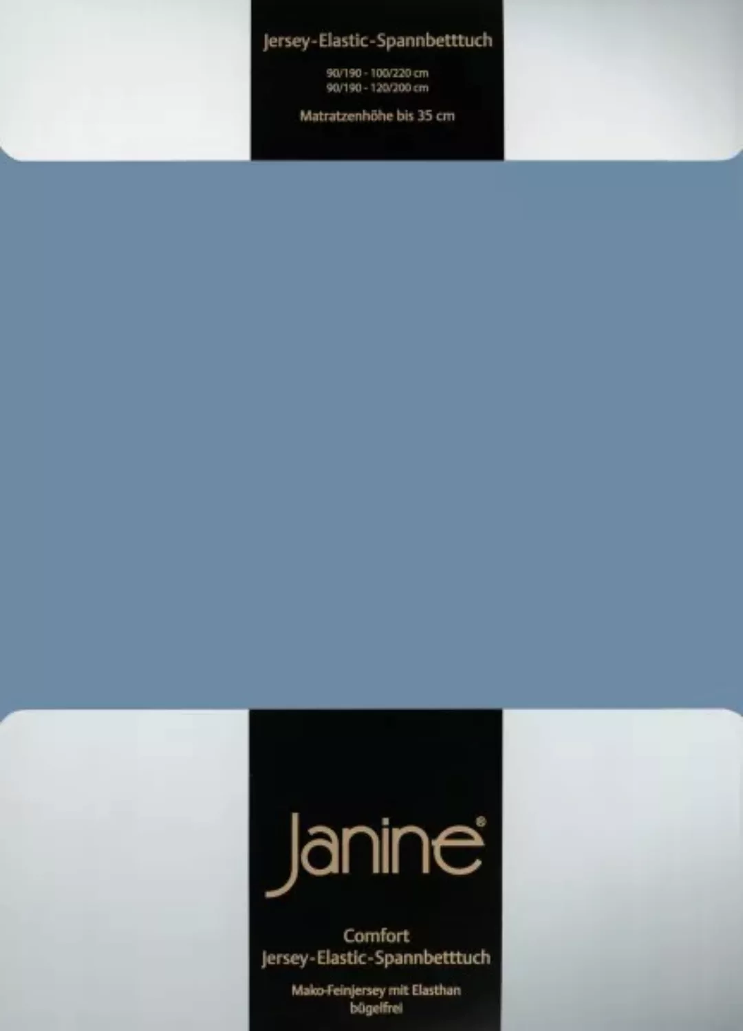 Janine Spannbetttuch Elastic-Jersey 5002 denimblau Größe:  150x200 cm günstig online kaufen