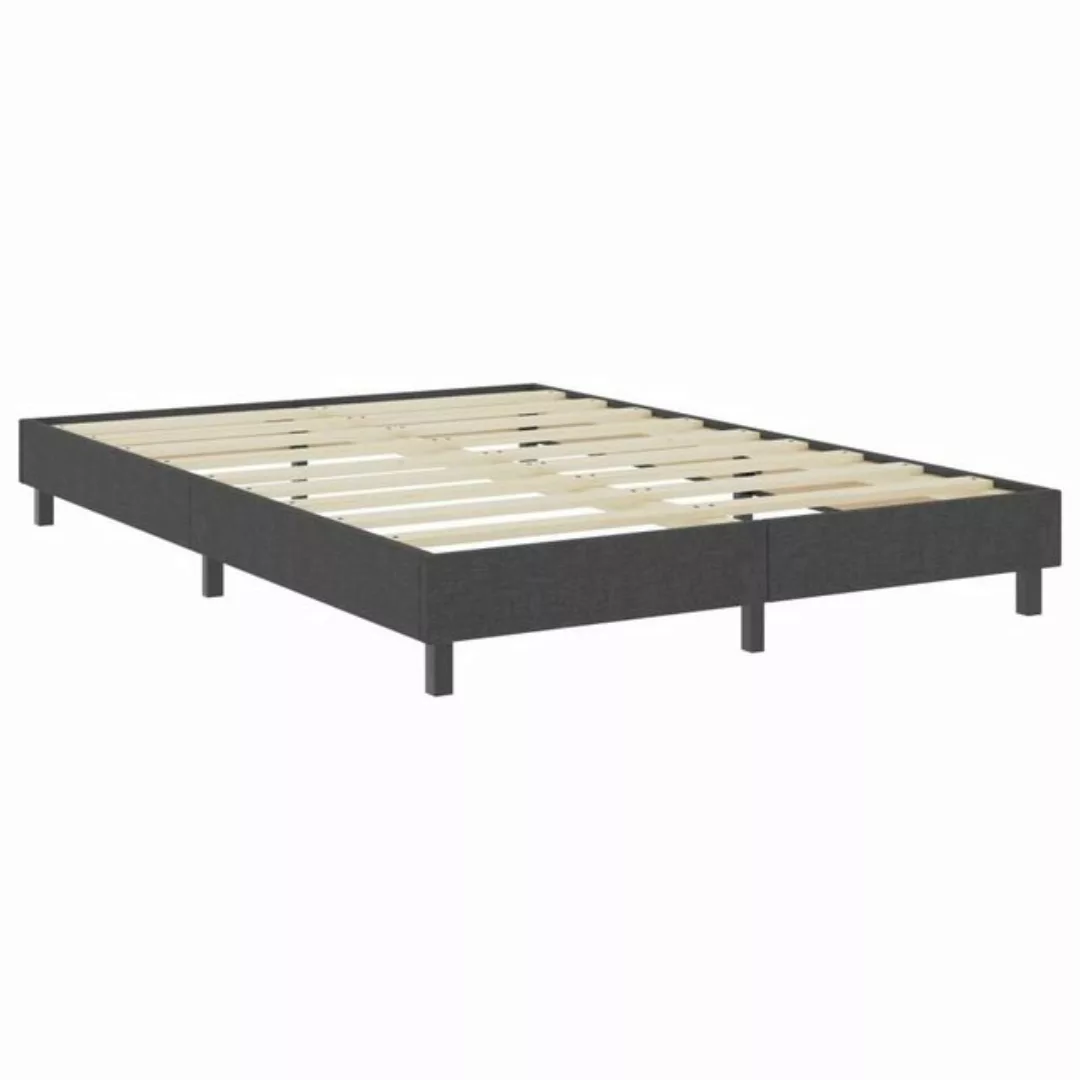 vidaXL Boxspringbett Boxspringbett Dunkelgrau Stoff 160x200 cm Doppelbett B günstig online kaufen