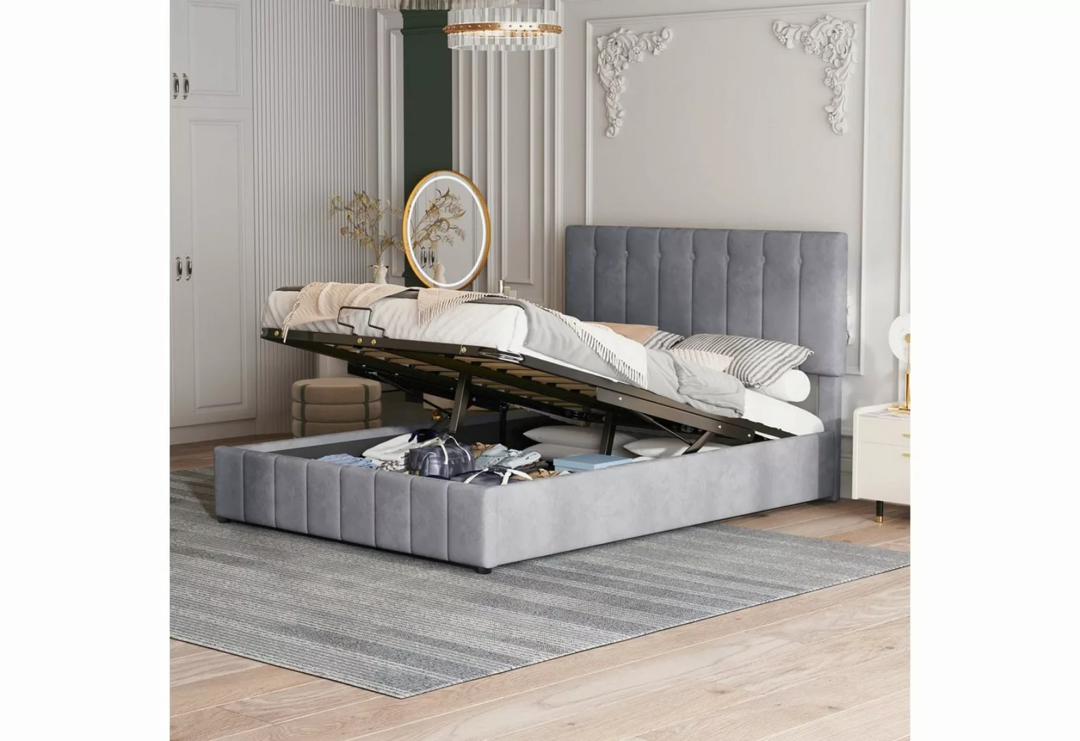 REDOM Polsterbett Gepolstertes Doppelbett Bett 140*200 cm mit Bettgestell o günstig online kaufen