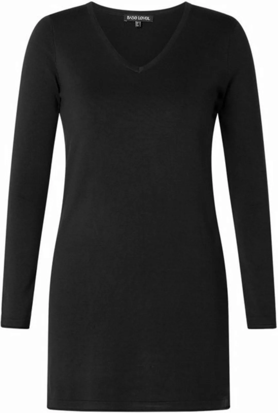 Base Level Curvy V-Ausschnitt-Pullover BAS-ANINE-LONG Feinstrick-Qualität günstig online kaufen