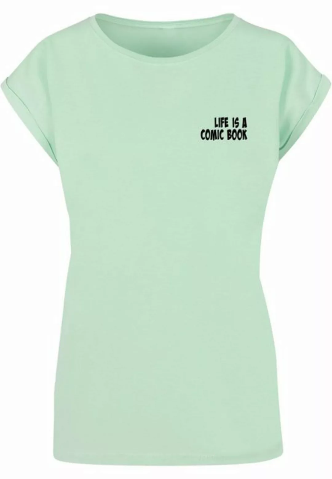 Merchcode T-Shirt Merchcode Damen Ladies Book Comic Extended Shoulder Tee ( günstig online kaufen