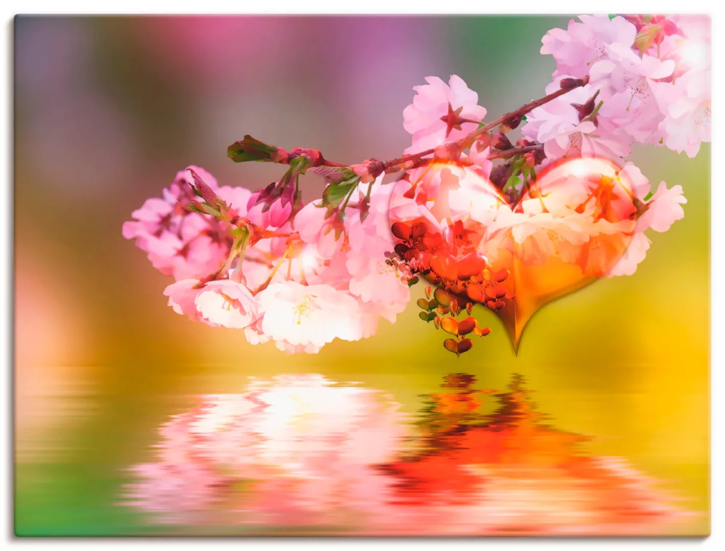 Artland Leinwandbild "Frühlingsherz", Arrangements, (1 St.), auf Keilrahmen günstig online kaufen
