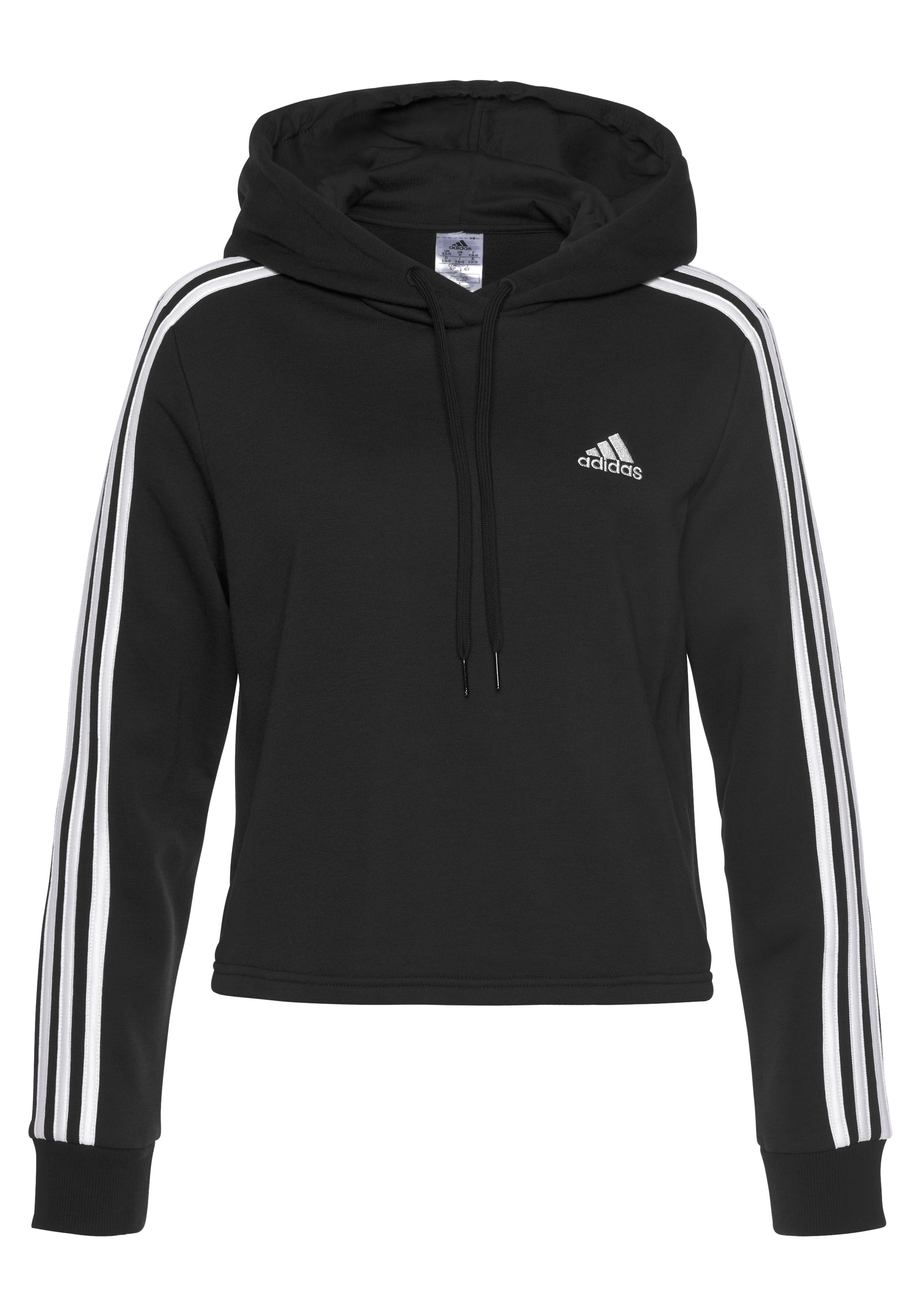 adidas Sportswear Kapuzensweatshirt "ESSENTIALS 3-STREIFEN CROPPED HOODIE" günstig online kaufen