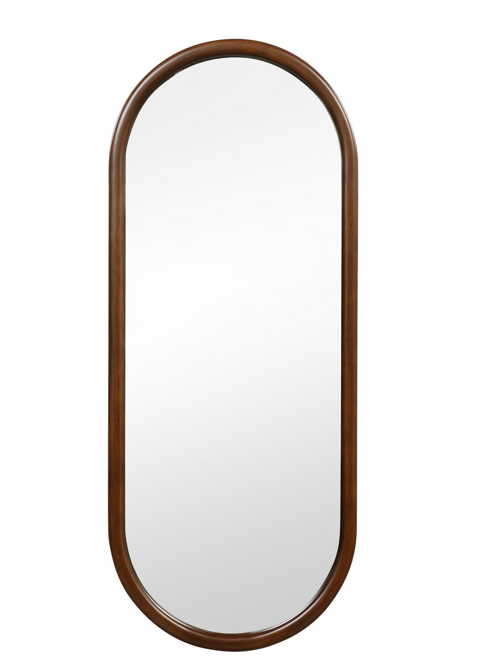 COSTWAY Wandspiegel, Ganzkörperspiegel mit Holzrahmen, Oval, günstig online kaufen