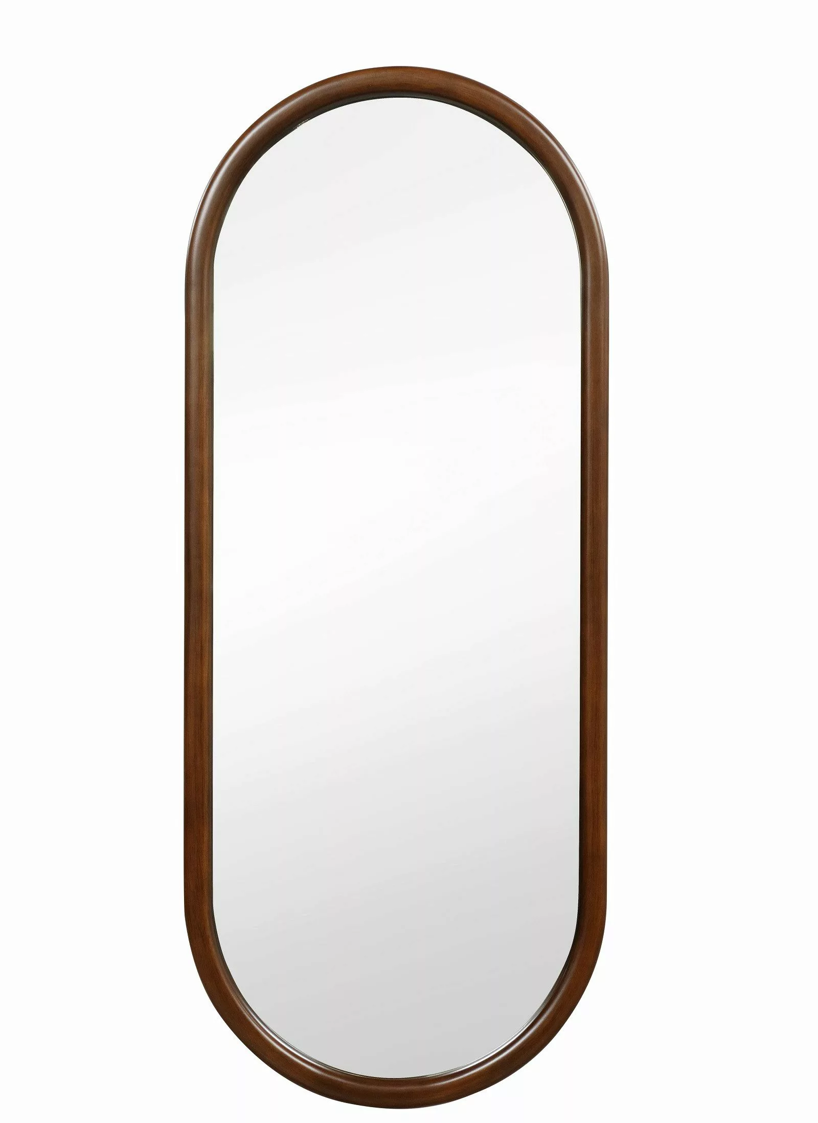 COSTWAY Wandspiegel, Ganzkörperspiegel mit Holzrahmen, Oval, günstig online kaufen