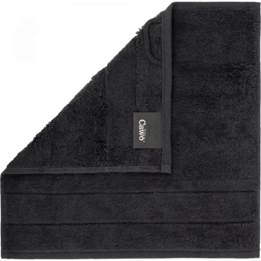 Cawö Handtücher Noblesse2 Uni 1002 - Farbe: schwarz - 906 - Seiflappen 30x3 günstig online kaufen