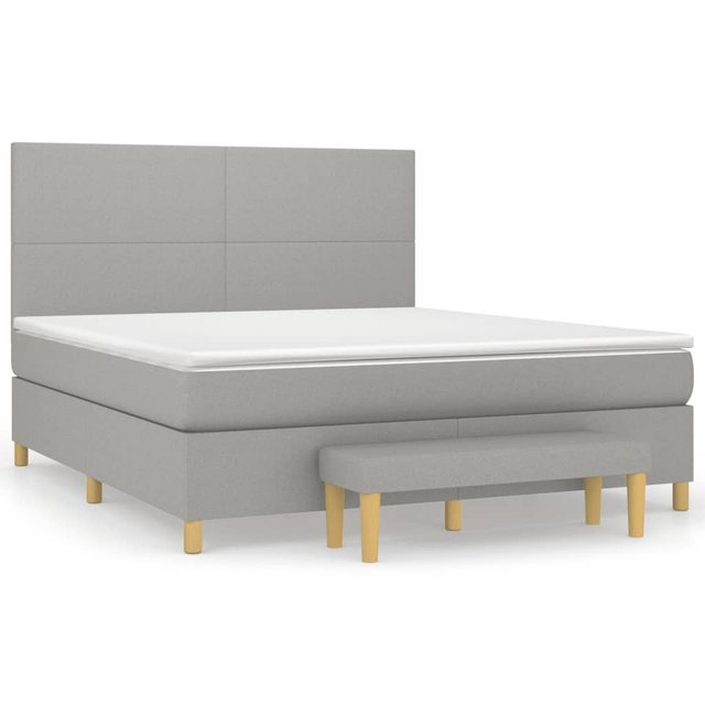 vidaXL Boxspringbett Boxspringbett mit Matratze Dunkelgrau 160x200 cm Stoff günstig online kaufen