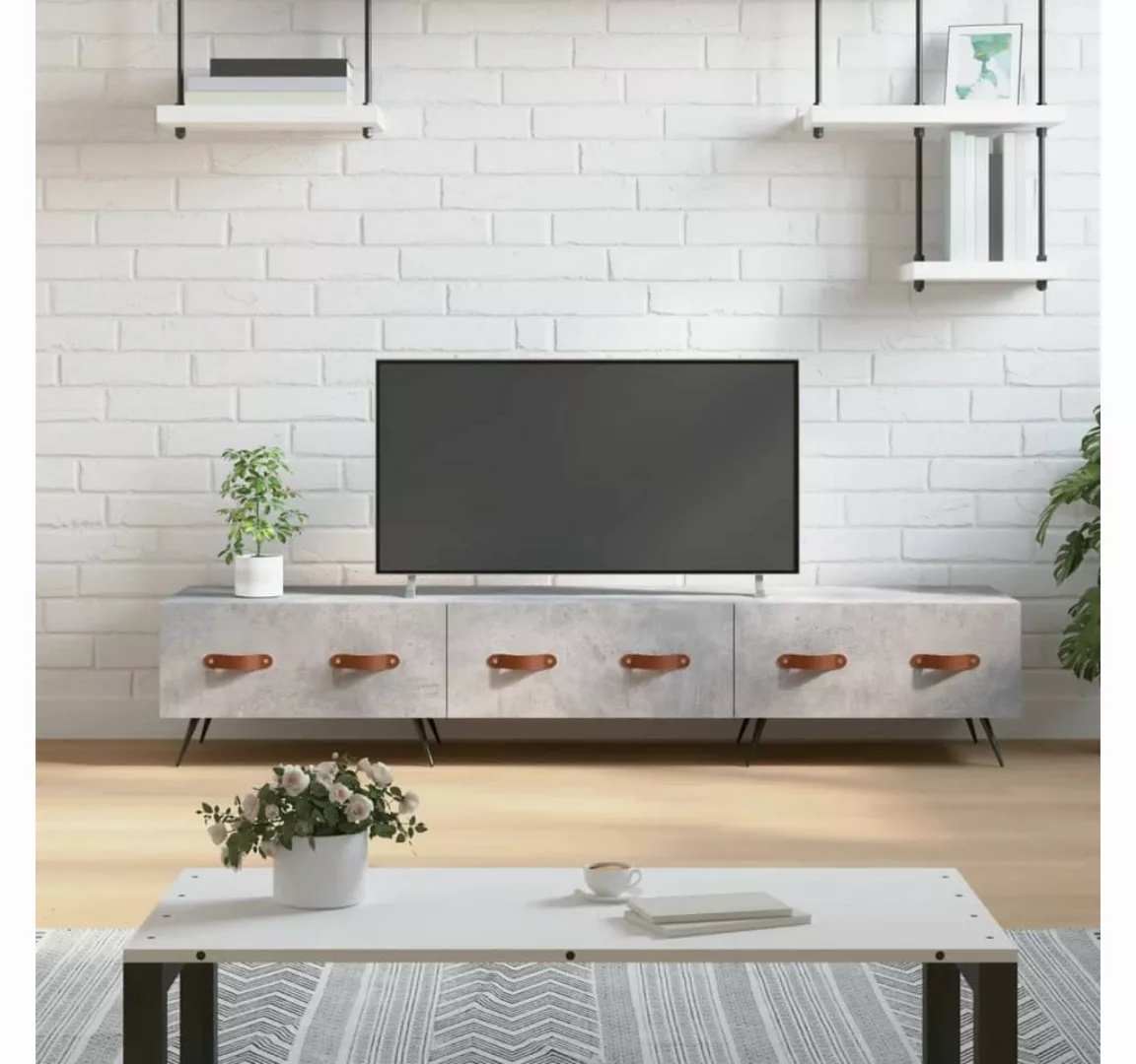 furnicato TV-Schrank Betongrau 150x36x30 cm Holzwerkstoff günstig online kaufen