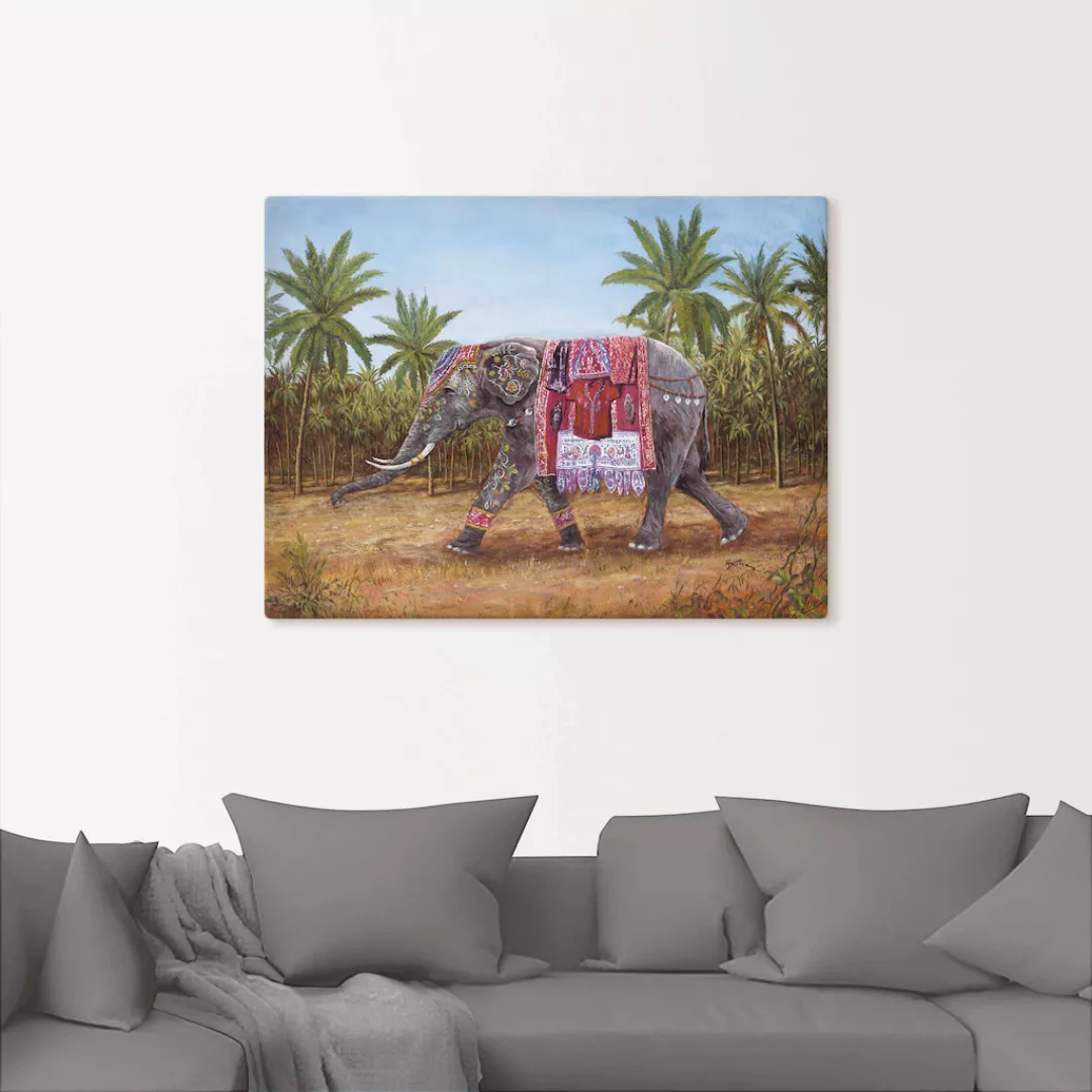 Artland Wandbild »Indischer Elefant«, Wildtiere, (1 St.) günstig online kaufen
