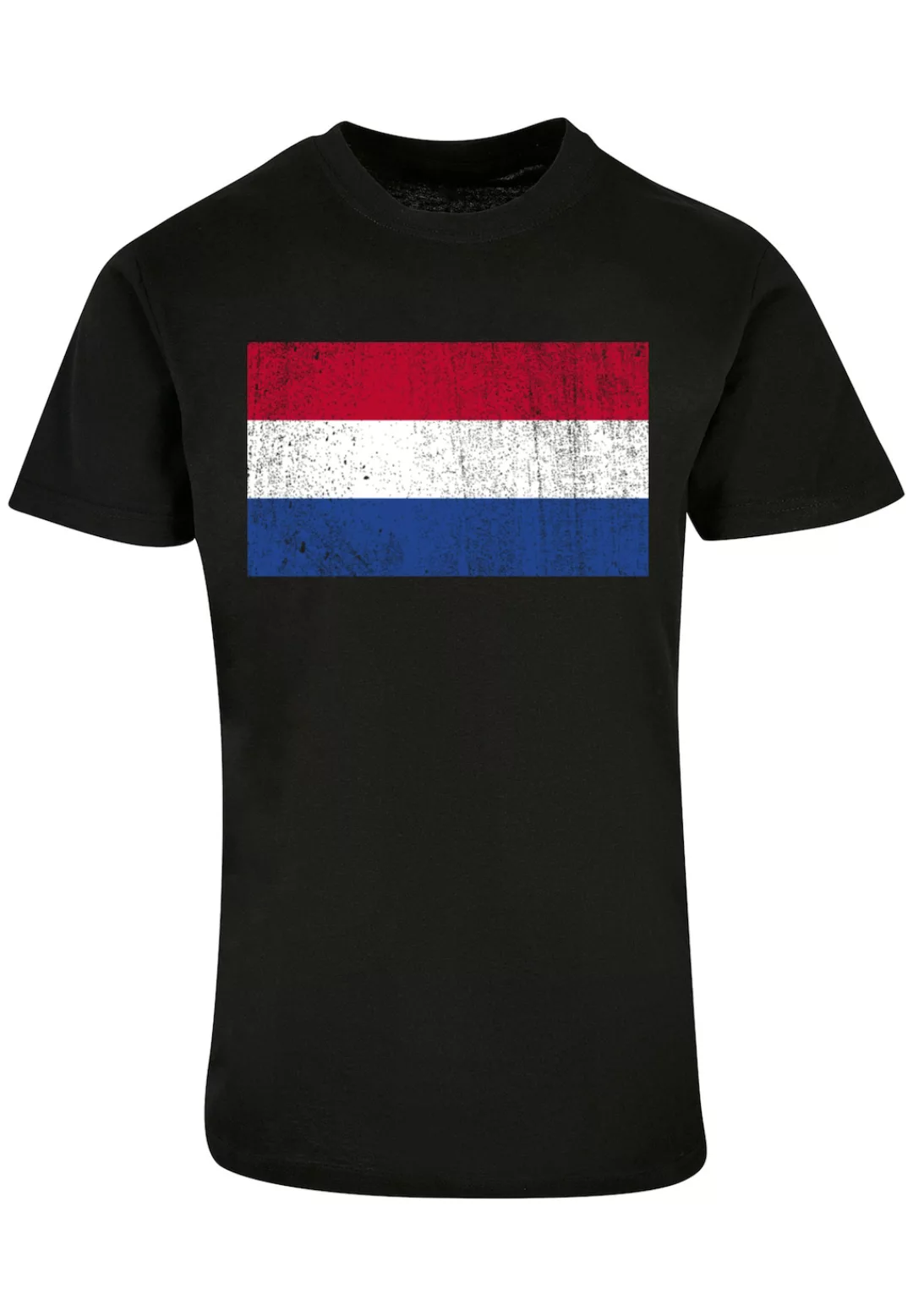 F4NT4STIC T-Shirt "Niederlande Holland Flagge distressed", Print günstig online kaufen