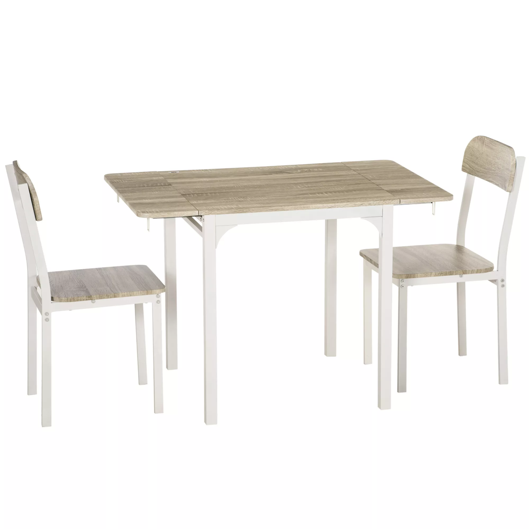 HOMCOM 3 TLG Sitzgruppe Essgruppe mit 2 Stühlen und 1 Tisch Esstisch Set un günstig online kaufen