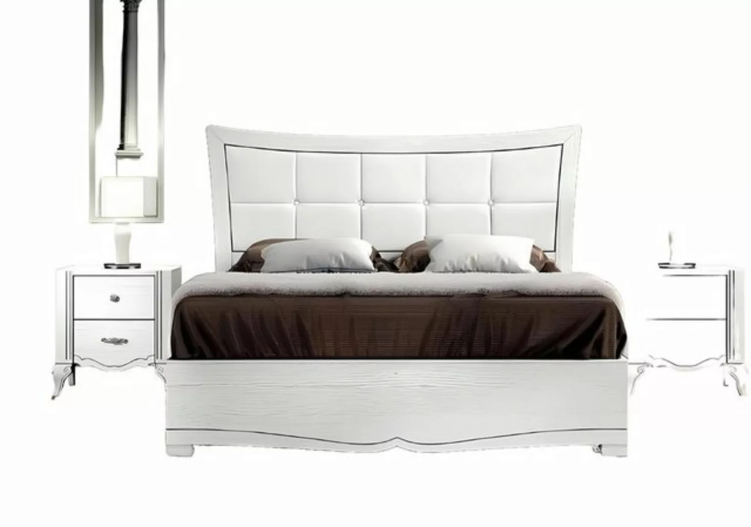 JVmoebel Bett Doppelbett Betten Bett Polster Holz Designer Doppel Bettrahme günstig online kaufen