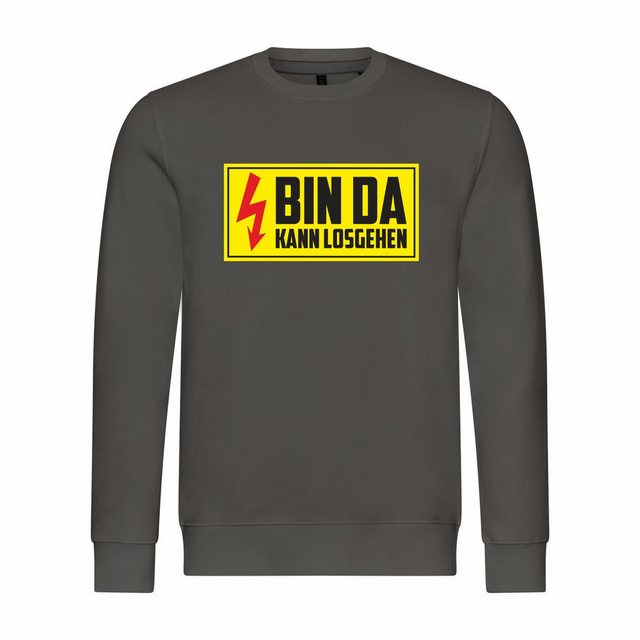 deinshirt Rundhalspullover Herren Sweatshirt Bin da kann losgehen Mit Print günstig online kaufen