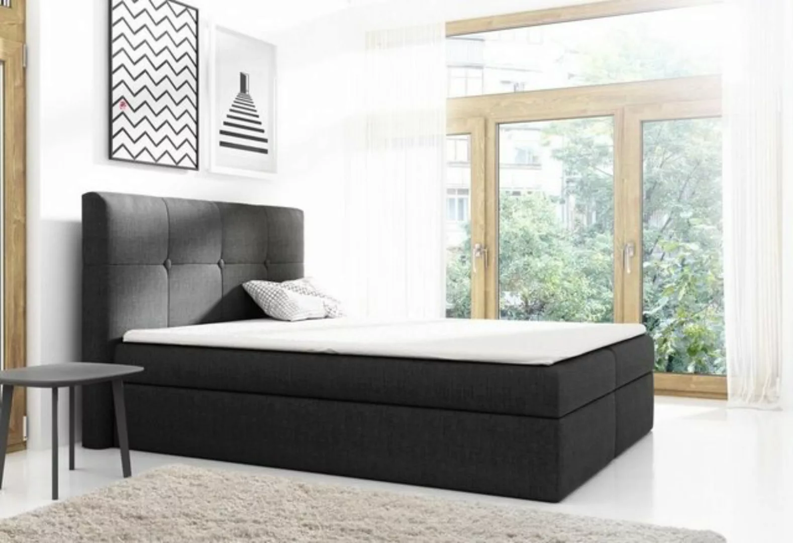JVmoebel Bett, Boxspringbett Design Doppel Hotel Modern Bett Schlafzimmer B günstig online kaufen