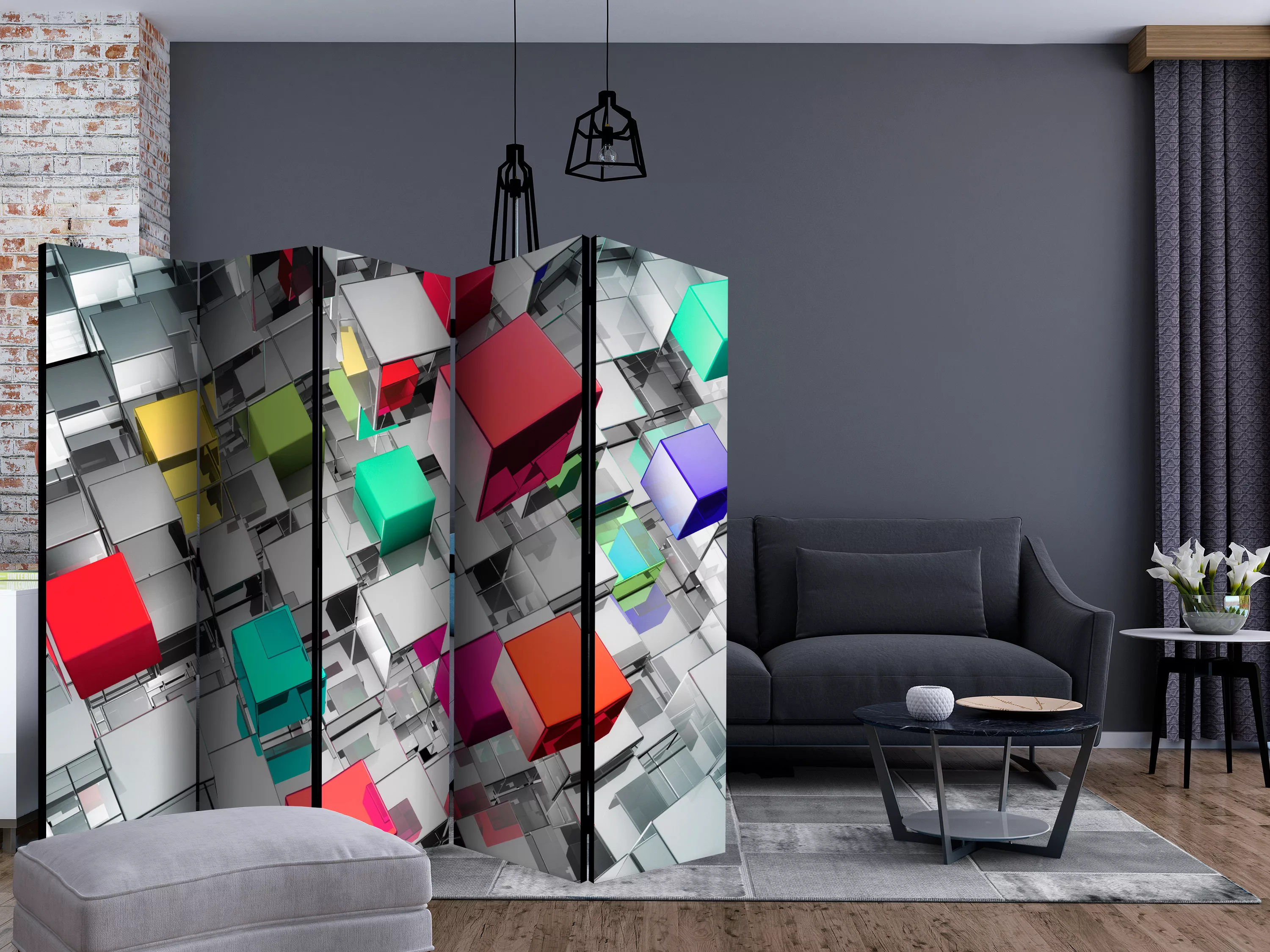 5-teiliges Paravent - Colours Of Metal Ii [room Dividers] günstig online kaufen