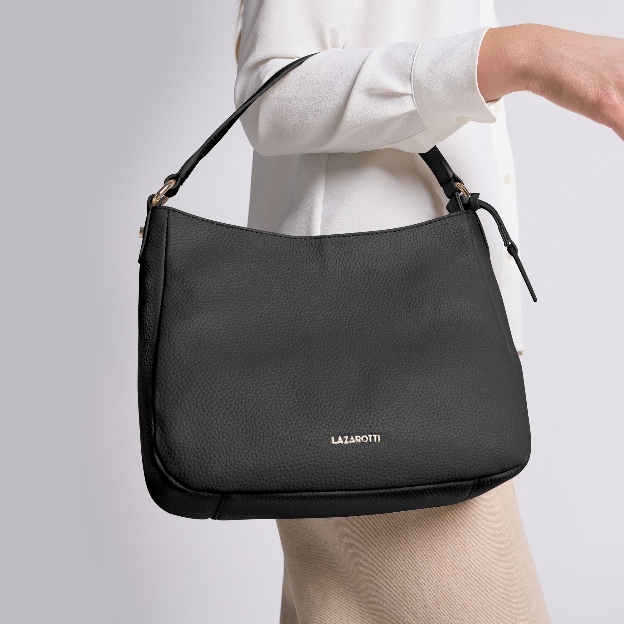 Lazarotti Schultertasche Bologna Leather, Leder günstig online kaufen
