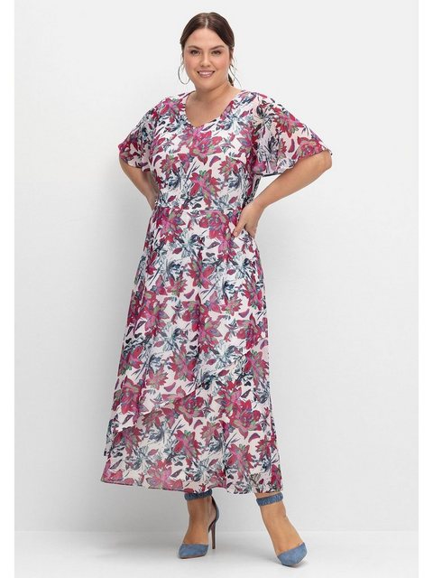 Sheego Abendkleid Große Größen mit Blumenprint, blickdicht gefüttert günstig online kaufen